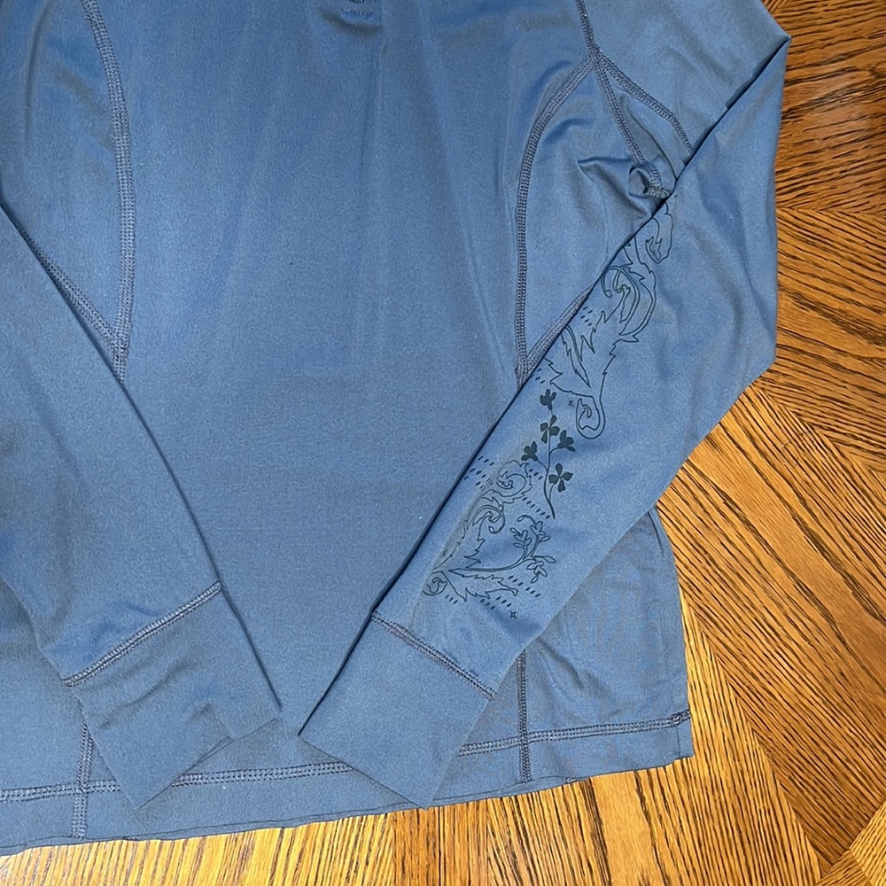 🔴 LAST CHANCE 🔴 Tek Gear • Gray Half Zip Workout Top - Picture 3 of 6